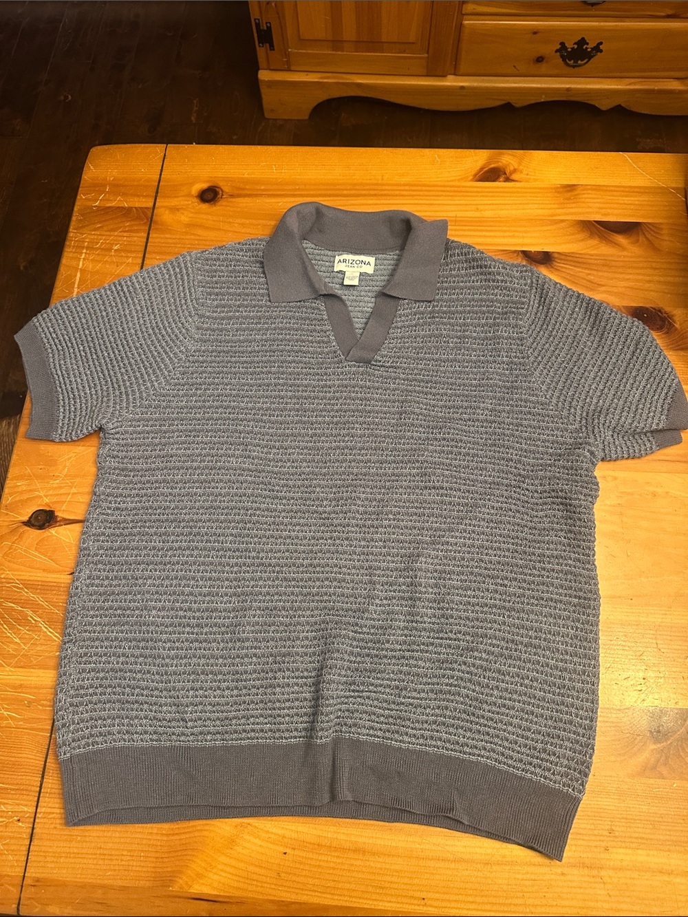 Arizona Jean Company Men’s Short Sleeve Polo - Blue Gray